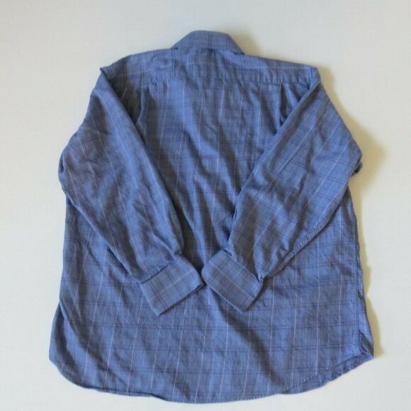 Tommy Hilfiger Shirt Men's Size 17 XL Blue Collared Long Sleeve Casual Button Up - Picture 6 of 9